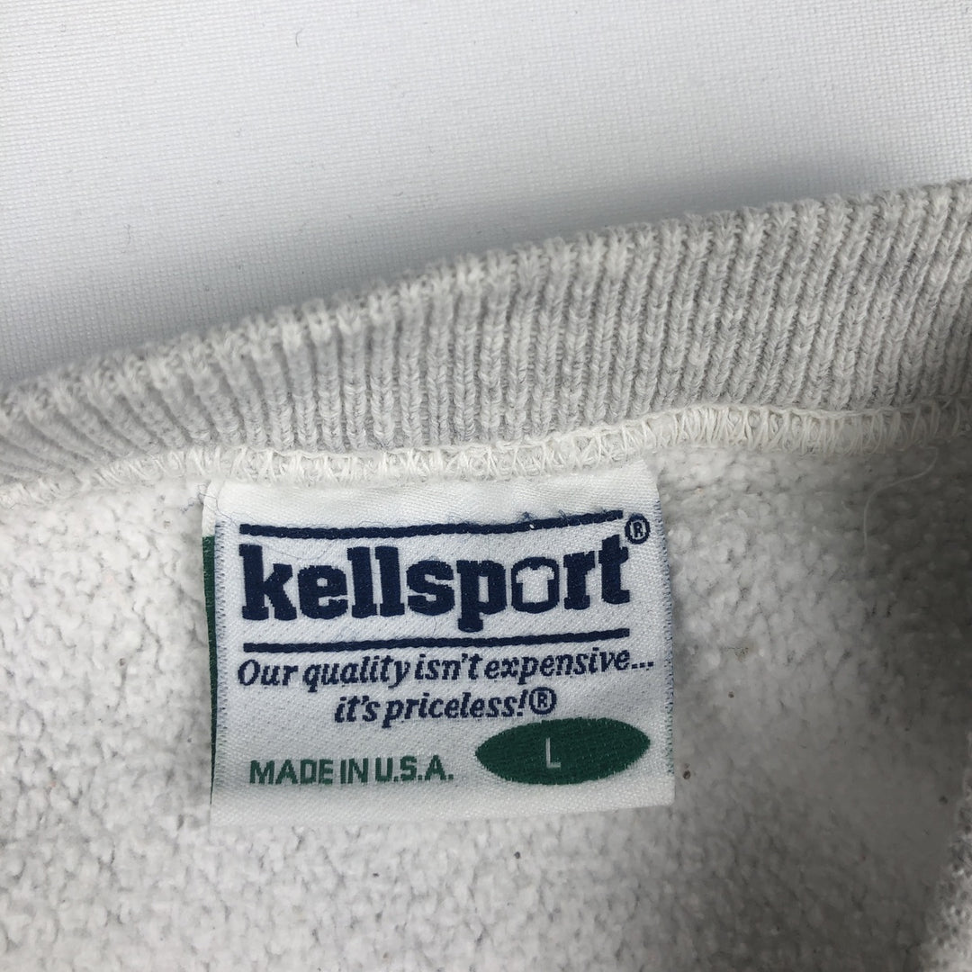 90'S Kellsport College Sweatshirt, Made in USA, Men's Size L (approx.), Vintage cotton gray type Vintage Second Hand