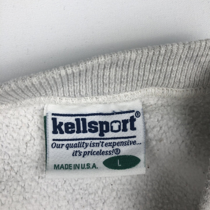 90'S Kellsport College Sweatshirt, Made in USA, Men's Size L (approx.), Vintage cotton gray type Vintage Second Hand