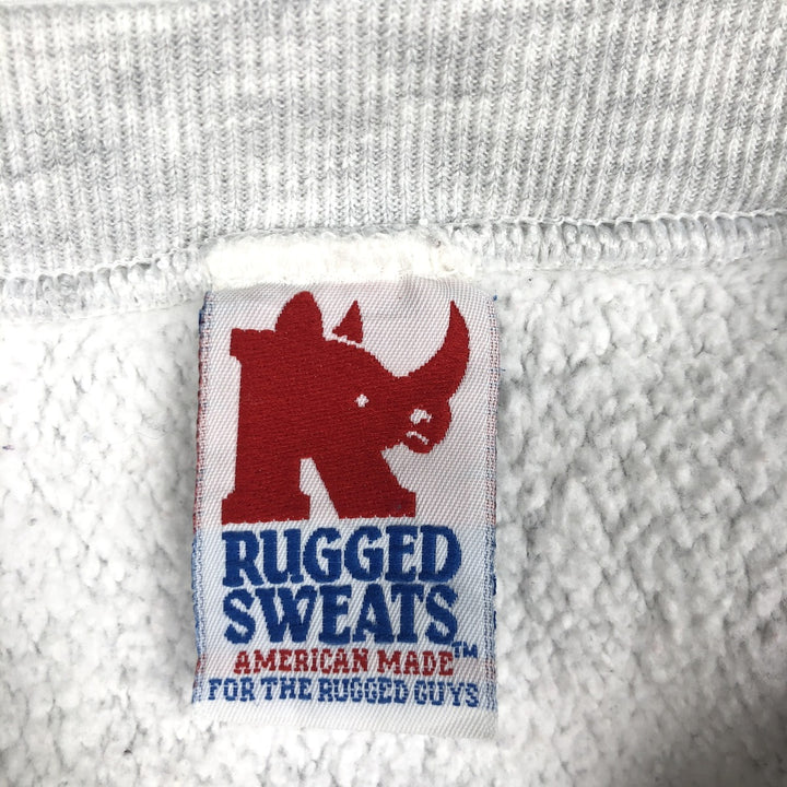 90'S RUGGED SWEATS Sweatshirt, Made in USA, Men's XL equivalent, Vintage cotton gray type Vintage Second Hand