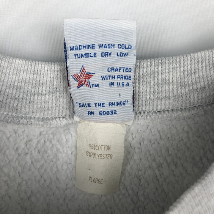 90'S RUGGED SWEATS Sweatshirt, Made in USA, Men's XL equivalent, Vintage cotton gray type Vintage Second Hand