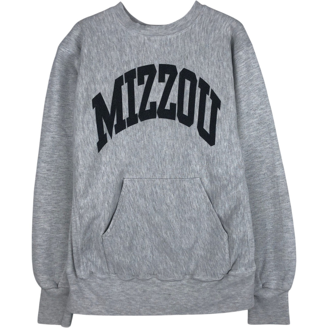 College sweatshirt, men's size S (equivalent), vintage. unclear gray type Vintage Second Hand