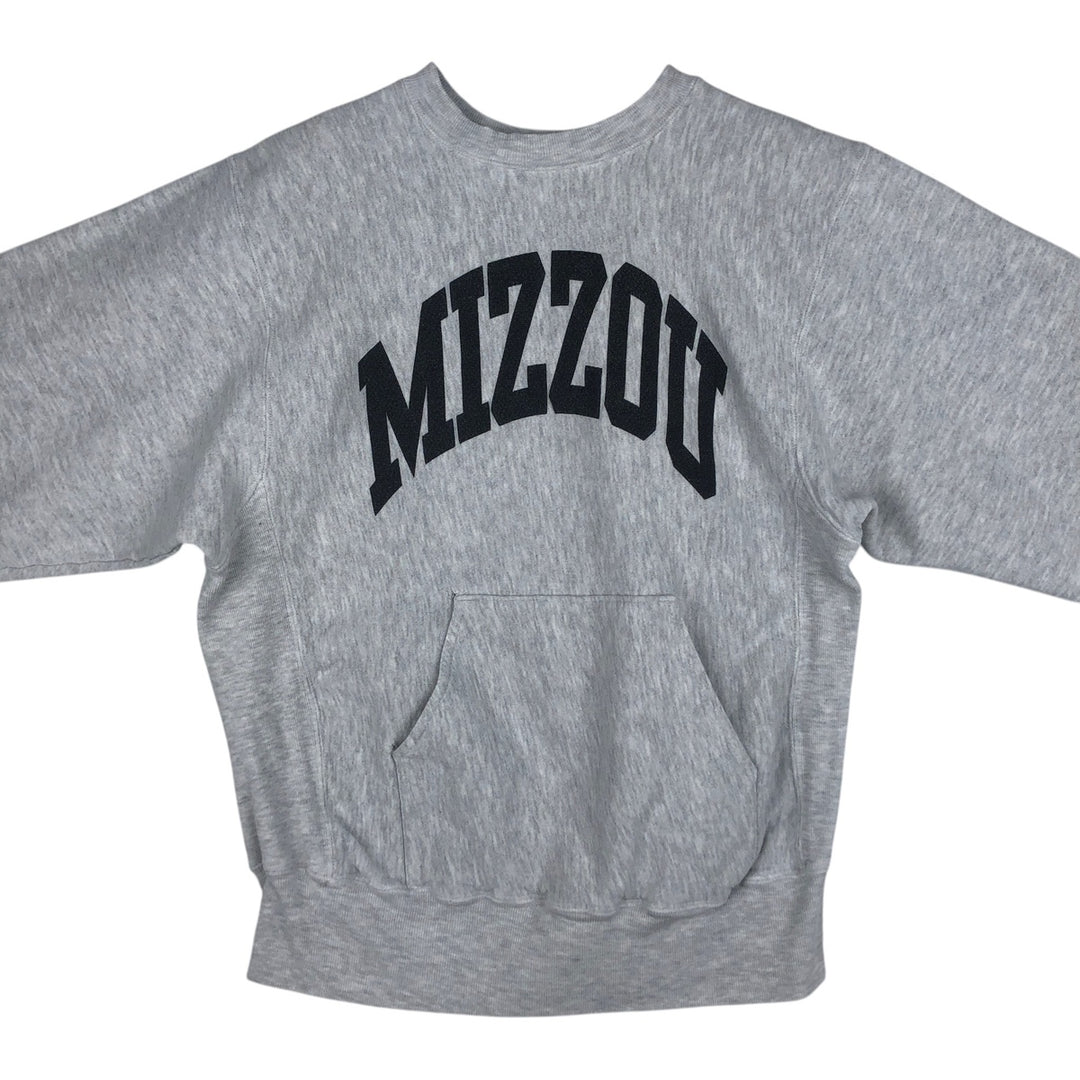 College sweatshirt, men's size S (equivalent), vintage. unclear gray type Vintage Second Hand
