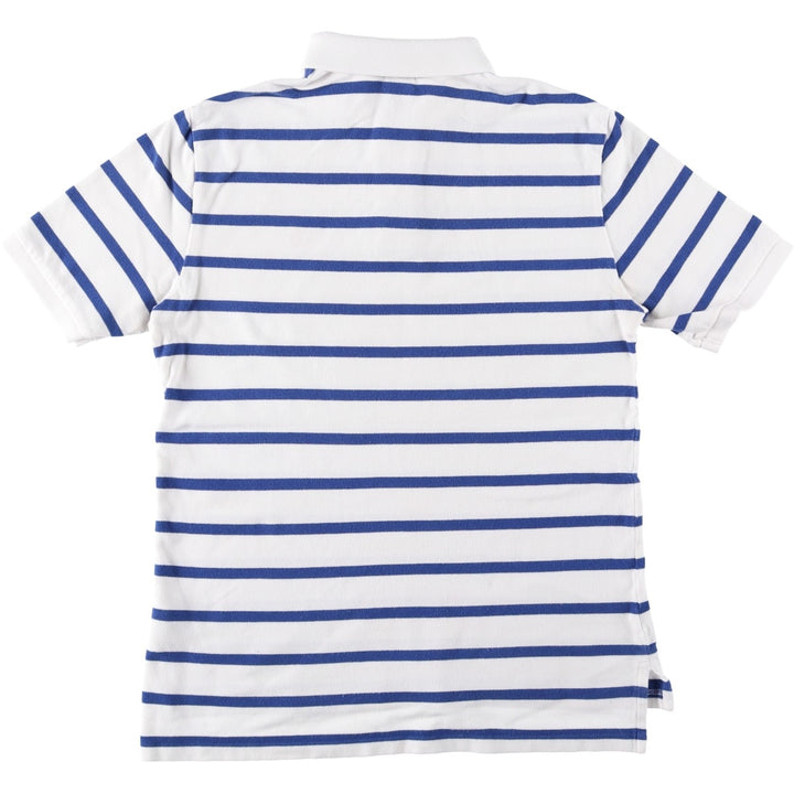 Ralph Lauren POLO by Ralph Lauren short sleeve striped polo shirt for women, size M cotton white type Vintage Second Hand
