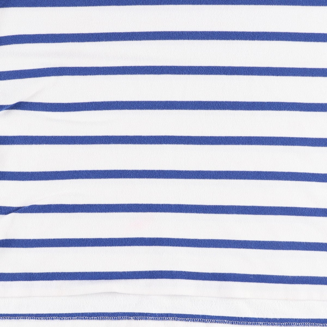 Ralph Lauren POLO by Ralph Lauren short sleeve striped polo shirt for women, size M cotton white type Vintage Second Hand
