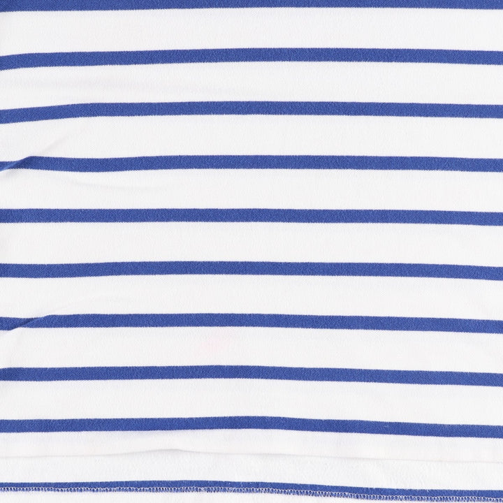 Ralph Lauren POLO by Ralph Lauren short sleeve striped polo shirt for women, size M cotton white type Vintage Second Hand