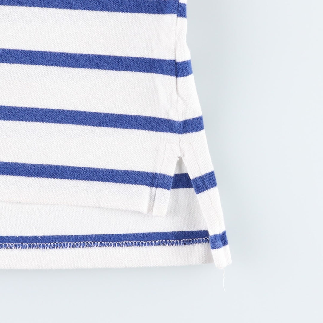Ralph Lauren POLO by Ralph Lauren short sleeve striped polo shirt for women, size M cotton white type Vintage Second Hand