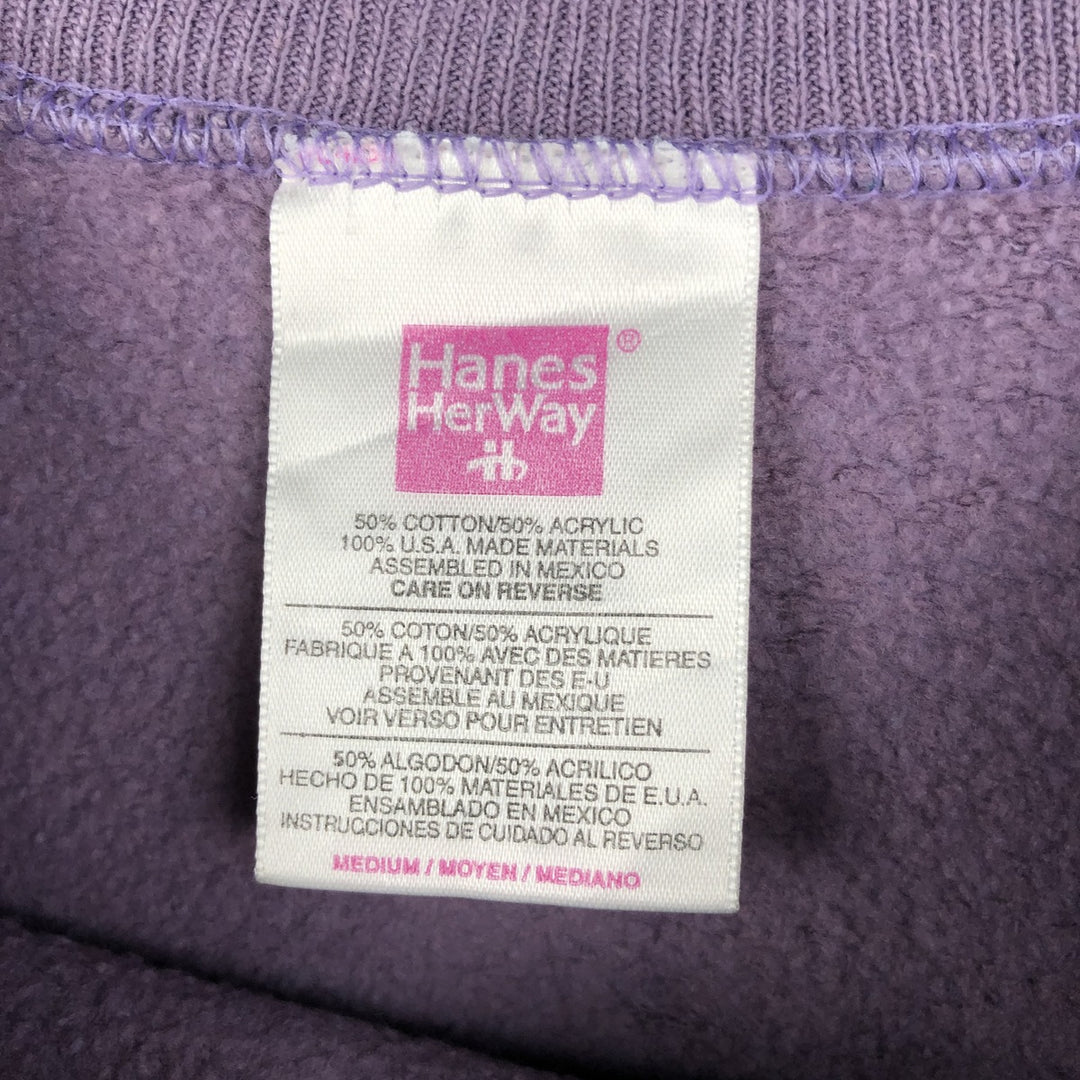 90'S Hanes HerWay Plain Blank Sweatshirt, Women's Size M (approx.), Vintage cotton purple type Vintage Second Hand