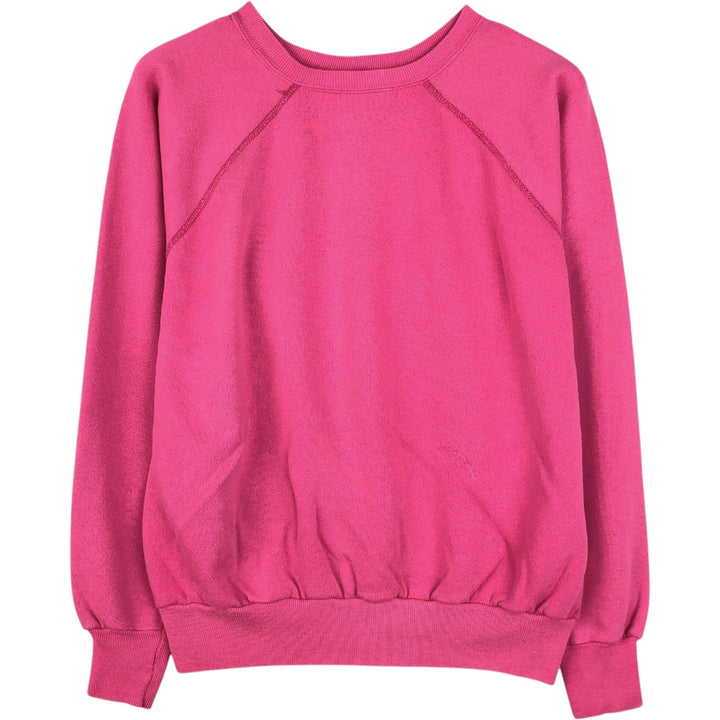 80'S Pannill ULTRA SWEATS Plain Blank Sweatshirt, Made in USA, Women's Size XL (Equivalent), Vintage unclear pink type Vintage Second Hand