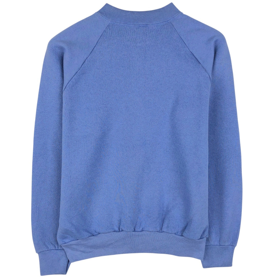90'S Fruit of the Loom Plain Blank Sweatshirt, Made in USA, Women's Size S (Equivalent), Vintage cotton blue type Vintage Second Hand