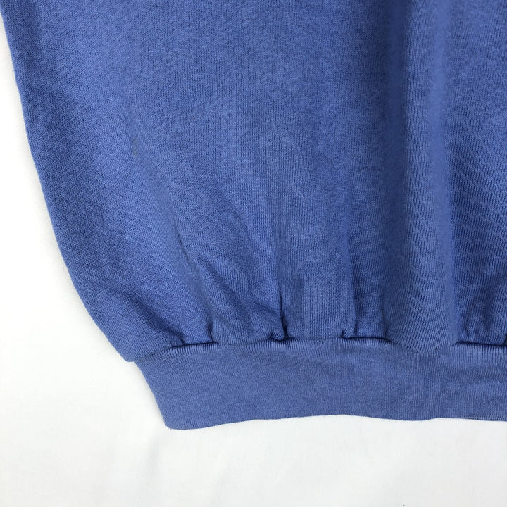 90'S Fruit of the Loom Plain Blank Sweatshirt, Made in USA, Women's Size S (Equivalent), Vintage cotton blue type Vintage Second Hand