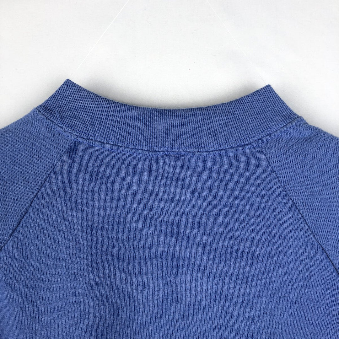 90'S Fruit of the Loom Plain Blank Sweatshirt, Made in USA, Women's Size S (Equivalent), Vintage cotton blue type Vintage Second Hand