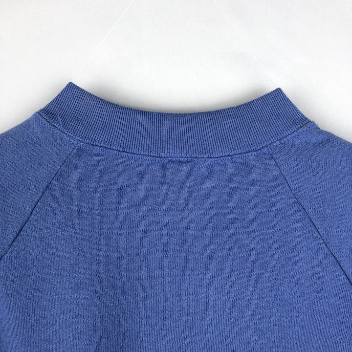 90'S Fruit of the Loom Plain Blank Sweatshirt, Made in USA, Women's Size S (Equivalent), Vintage cotton blue type Vintage Second Hand