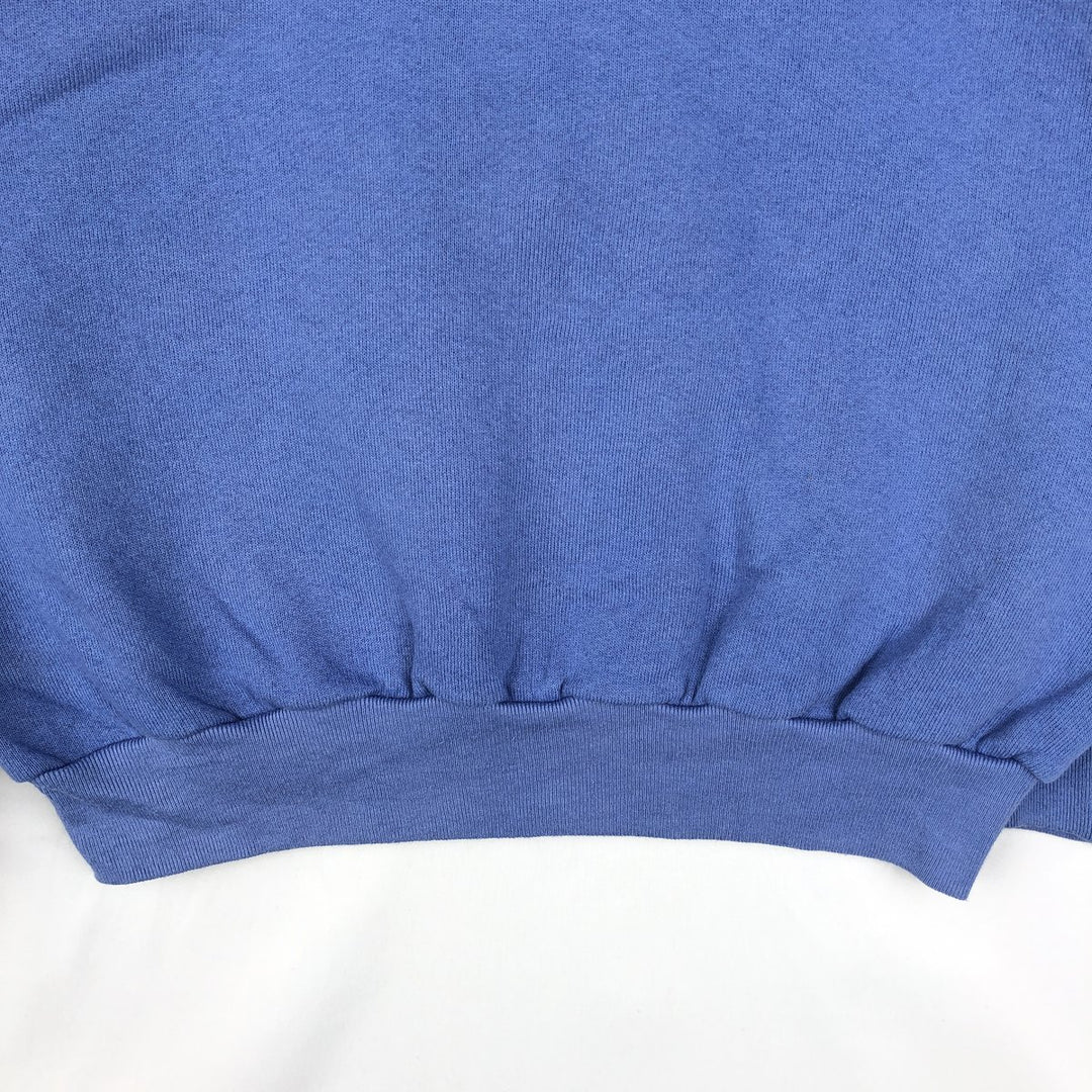 90'S Fruit of the Loom Plain Blank Sweatshirt, Made in USA, Women's Size S (Equivalent), Vintage cotton blue type Vintage Second Hand