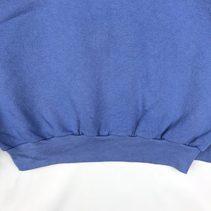 90'S Fruit of the Loom Plain Blank Sweatshirt, Made in USA, Women's Size S (Equivalent), Vintage cotton blue type Vintage Second Hand