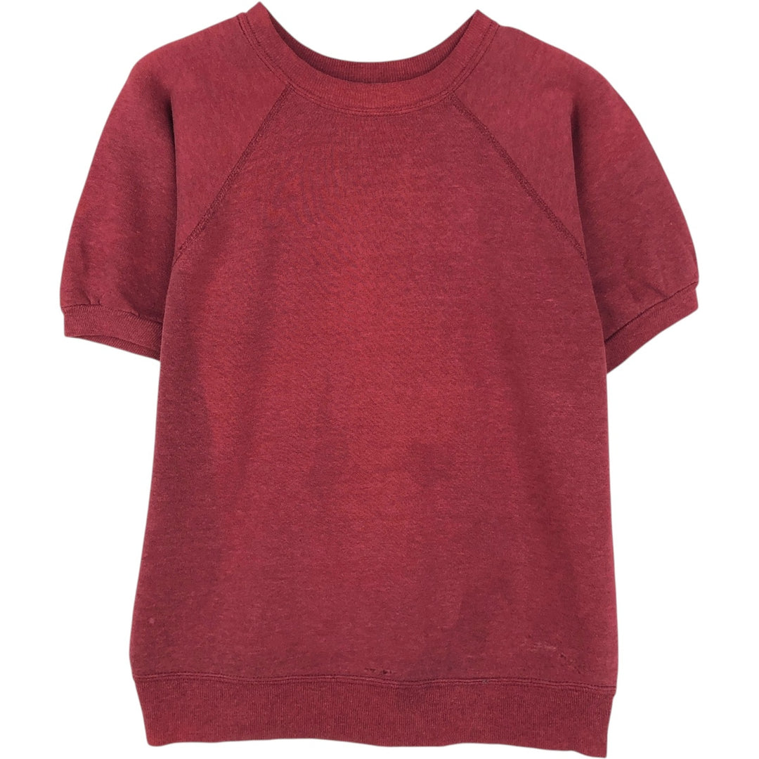 Short-sleeved sweatshirt, women's size M (approx.), vintage. unclear wine-red Vintage Second Hand