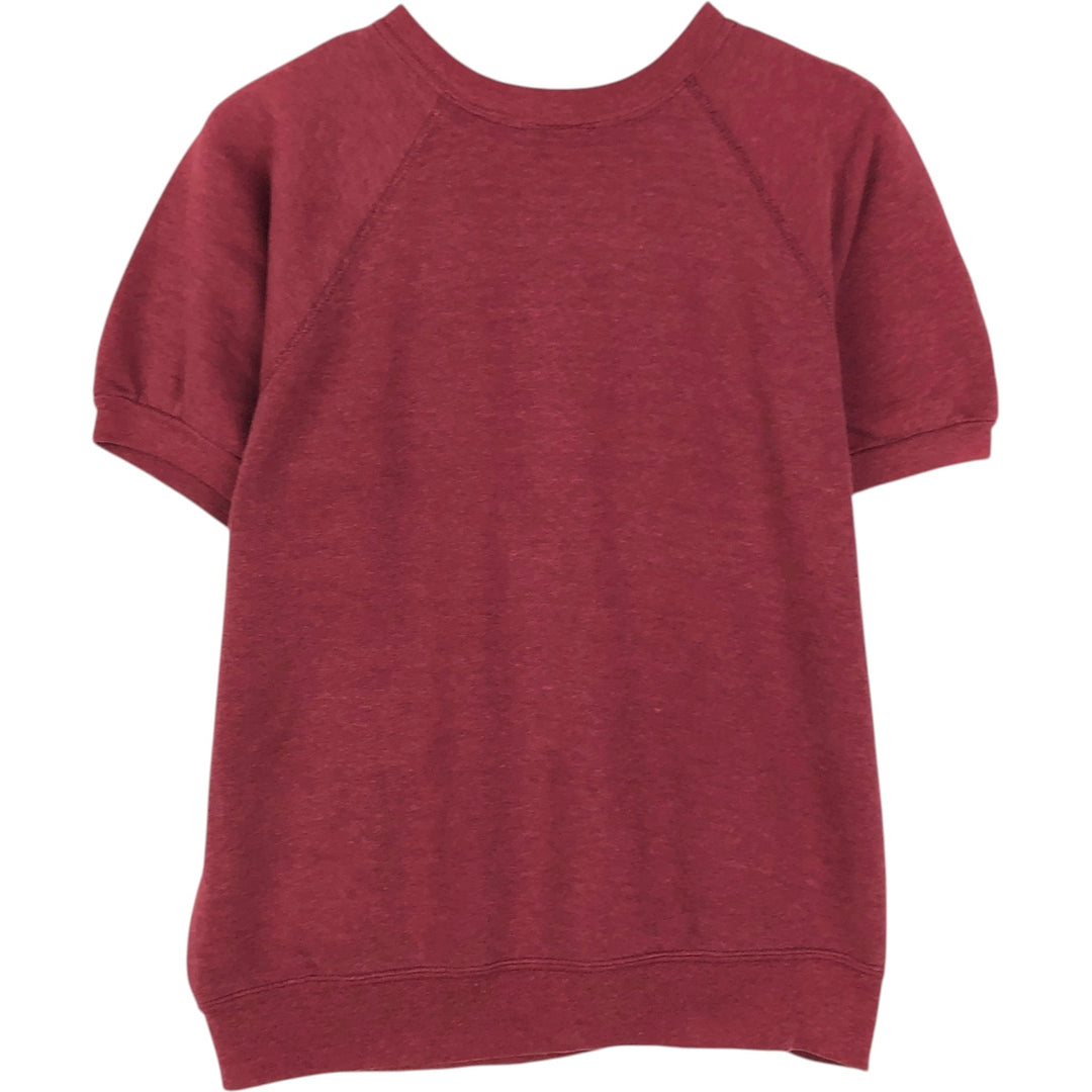 Short-sleeved sweatshirt, women's size M (approx.), vintage. unclear wine-red Vintage Second Hand