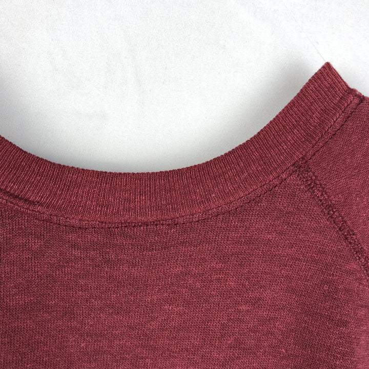 Short-sleeved sweatshirt, women's size M (approx.), vintage. unclear wine-red Vintage Second Hand