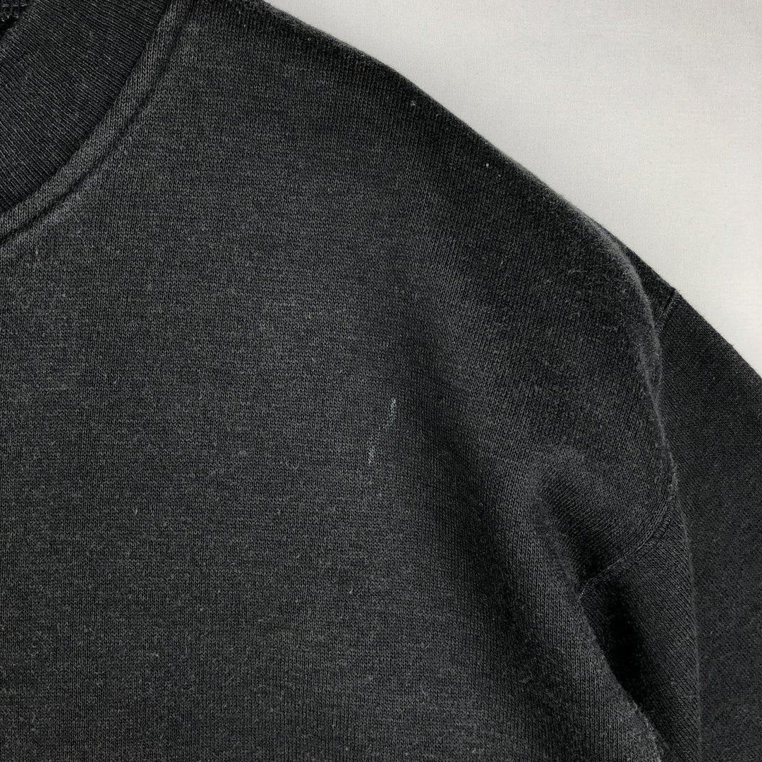Henley neck plain blank sweatshirt, women's size L equivalent, vintage. unclear black type Vintage Second Hand