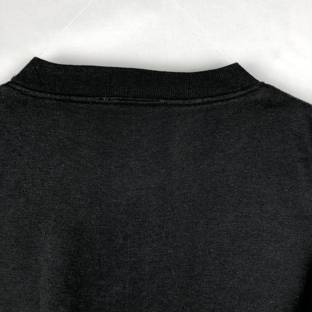 Henley neck plain blank sweatshirt, women's size L equivalent, vintage. unclear black type Vintage Second Hand