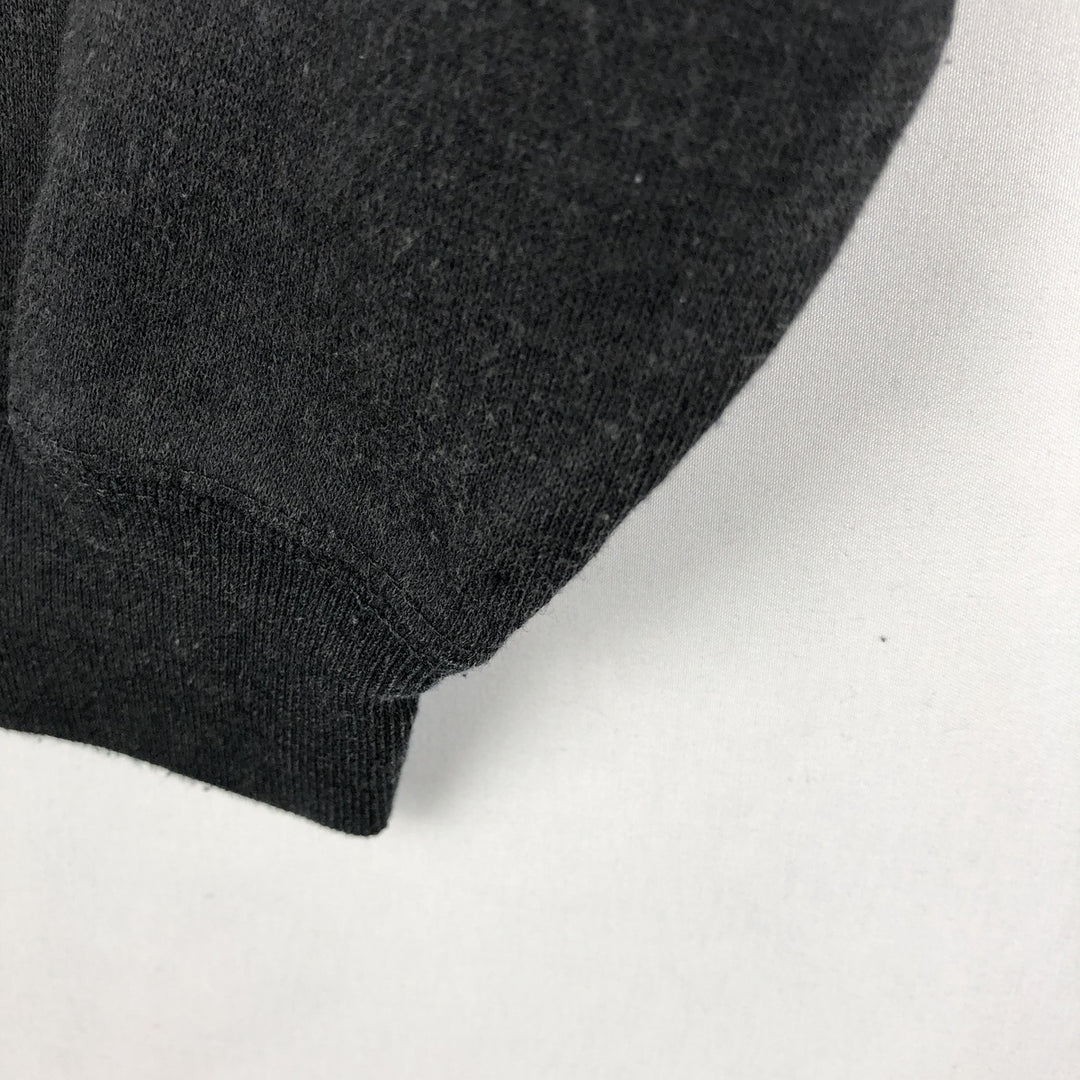 Henley neck plain blank sweatshirt, women's size L equivalent, vintage. unclear black type Vintage Second Hand