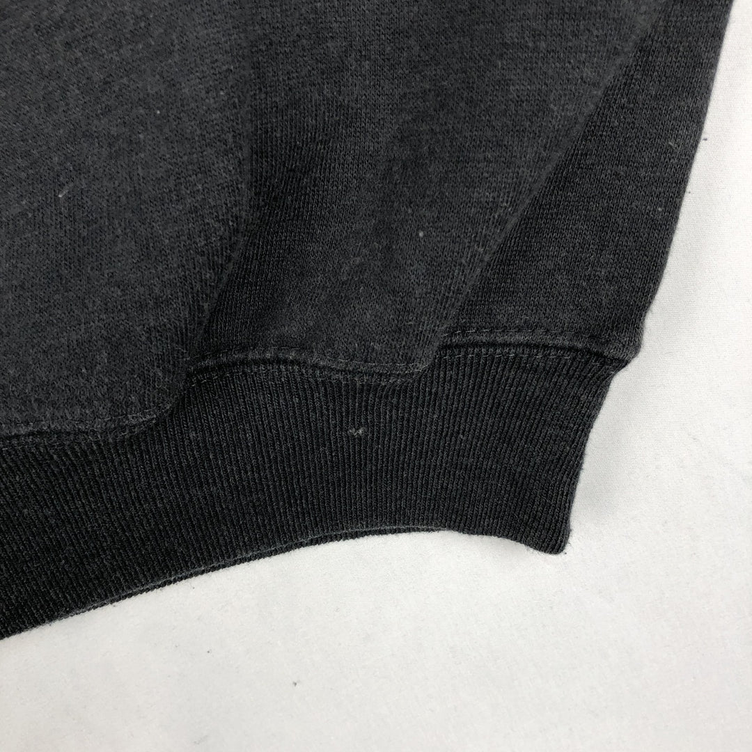 Henley neck plain blank sweatshirt, women's size L equivalent, vintage. unclear black type Vintage Second Hand