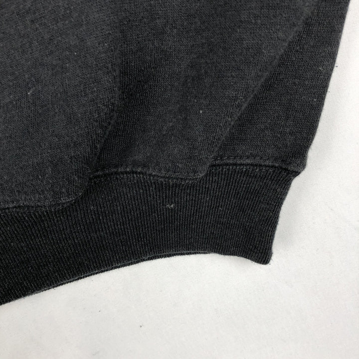 Henley neck plain blank sweatshirt, women's size L equivalent, vintage. unclear black type Vintage Second Hand