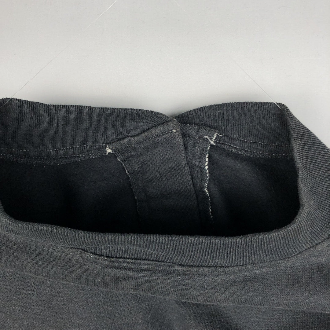 Henley neck plain blank sweatshirt, women's size L equivalent, vintage. unclear black type Vintage Second Hand