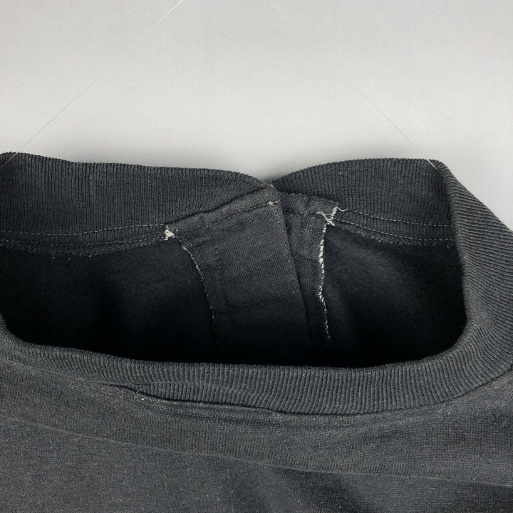 Henley neck plain blank sweatshirt, women's size L equivalent, vintage. unclear black type Vintage Second Hand
