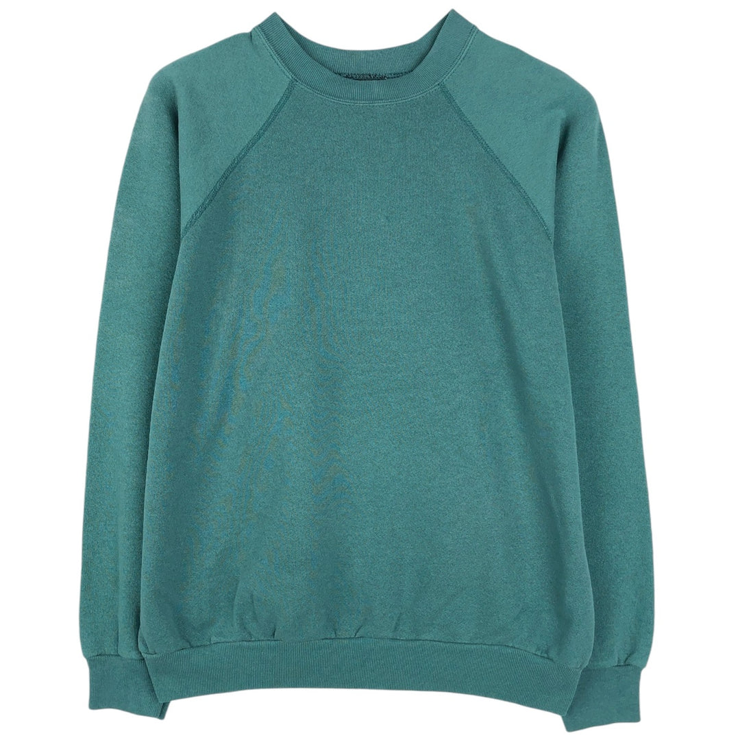 90'S Ultra Fleece Plain Blank Sweatshirt, Made in USA, Women's Size M (Equivalent), Vintage cotton green type Vintage Second Hand