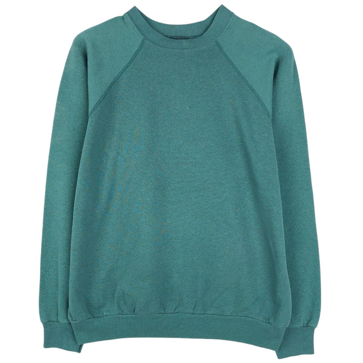 90'S Ultra Fleece Plain Blank Sweatshirt, Made in USA, Women's Size M (Equivalent), Vintage cotton green type Vintage Second Hand