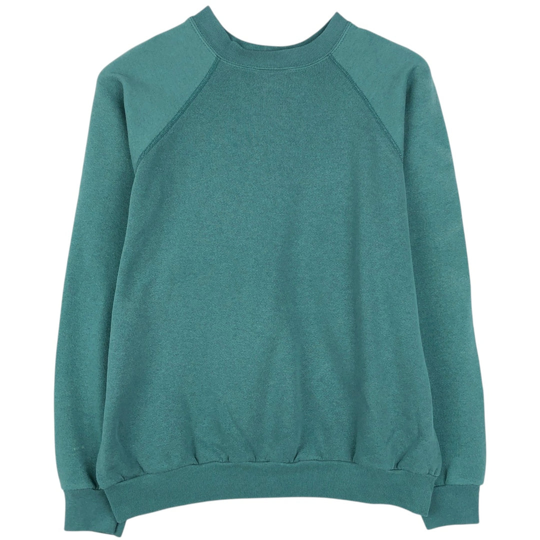 90'S Ultra Fleece Plain Blank Sweatshirt, Made in USA, Women's Size M (Equivalent), Vintage cotton green type Vintage Second Hand