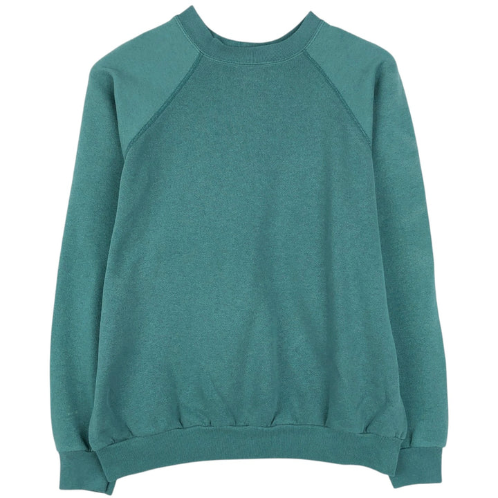 90'S Ultra Fleece Plain Blank Sweatshirt, Made in USA, Women's Size M (Equivalent), Vintage cotton green type Vintage Second Hand