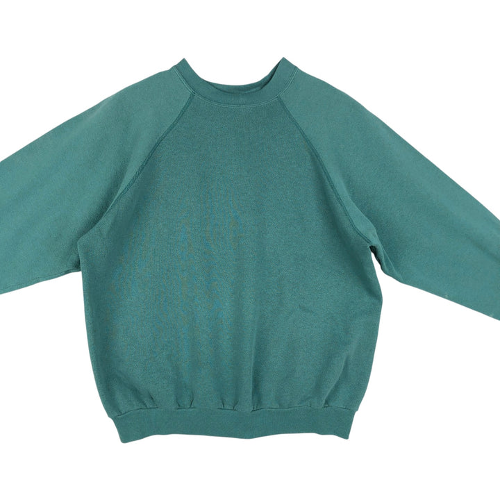 90'S Ultra Fleece Plain Blank Sweatshirt, Made in USA, Women's Size M (Equivalent), Vintage cotton green type Vintage Second Hand