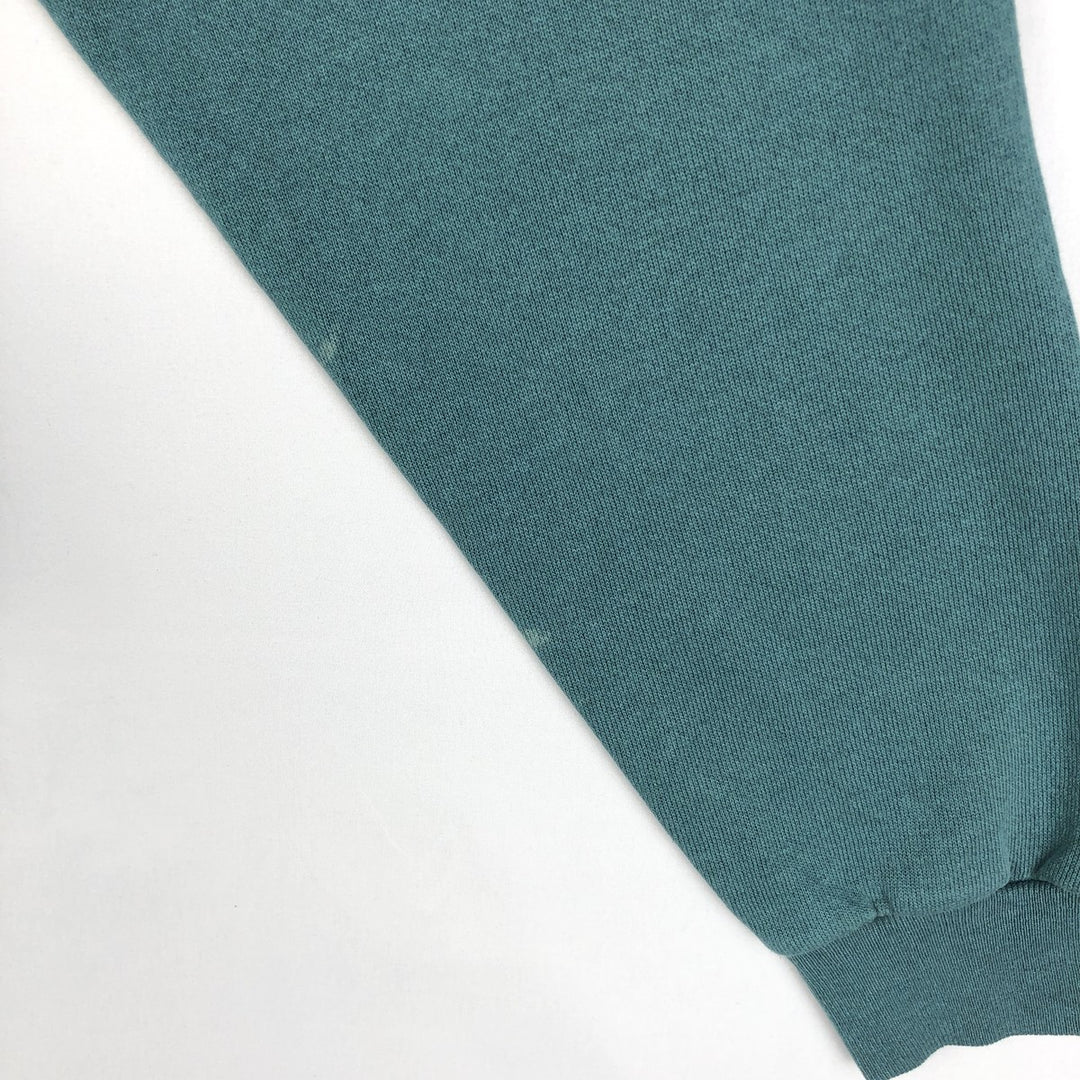 90'S Ultra Fleece Plain Blank Sweatshirt, Made in USA, Women's Size M (Equivalent), Vintage cotton green type Vintage Second Hand