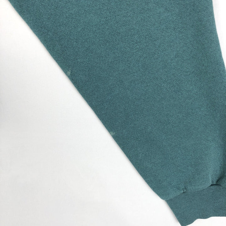 90'S Ultra Fleece Plain Blank Sweatshirt, Made in USA, Women's Size M (Equivalent), Vintage cotton green type Vintage Second Hand