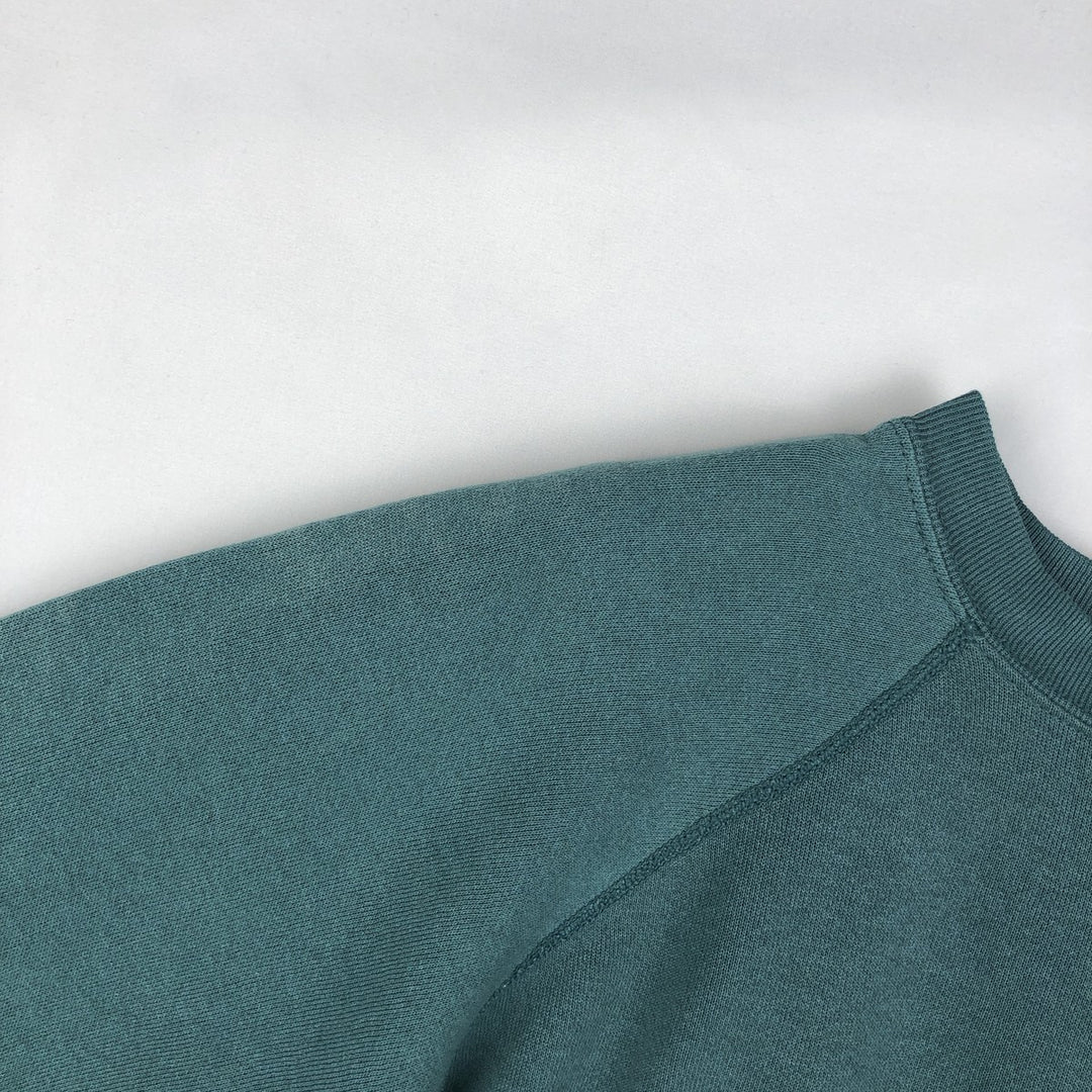 90'S Ultra Fleece Plain Blank Sweatshirt, Made in USA, Women's Size M (Equivalent), Vintage cotton green type Vintage Second Hand