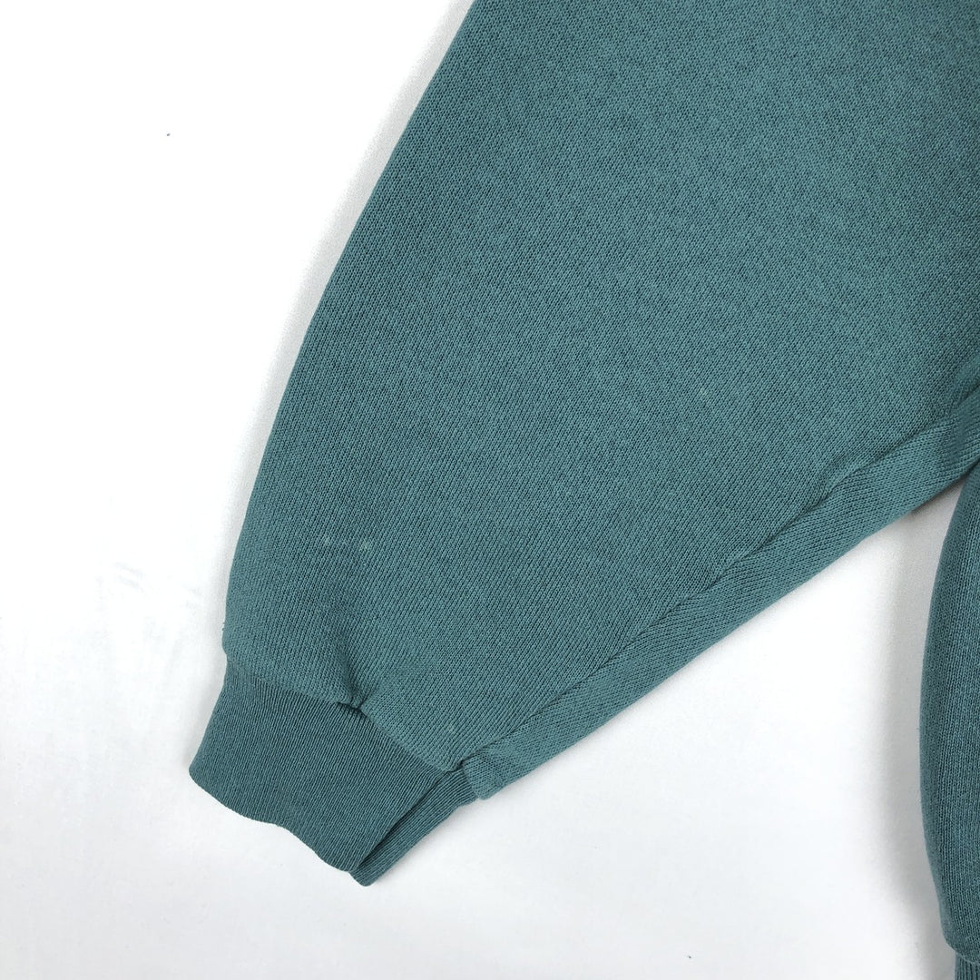 90'S Ultra Fleece Plain Blank Sweatshirt, Made in USA, Women's Size M (Equivalent), Vintage cotton green type Vintage Second Hand