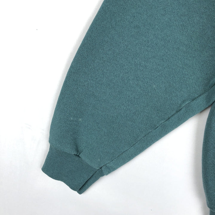 90'S Ultra Fleece Plain Blank Sweatshirt, Made in USA, Women's Size M (Equivalent), Vintage cotton green type Vintage Second Hand
