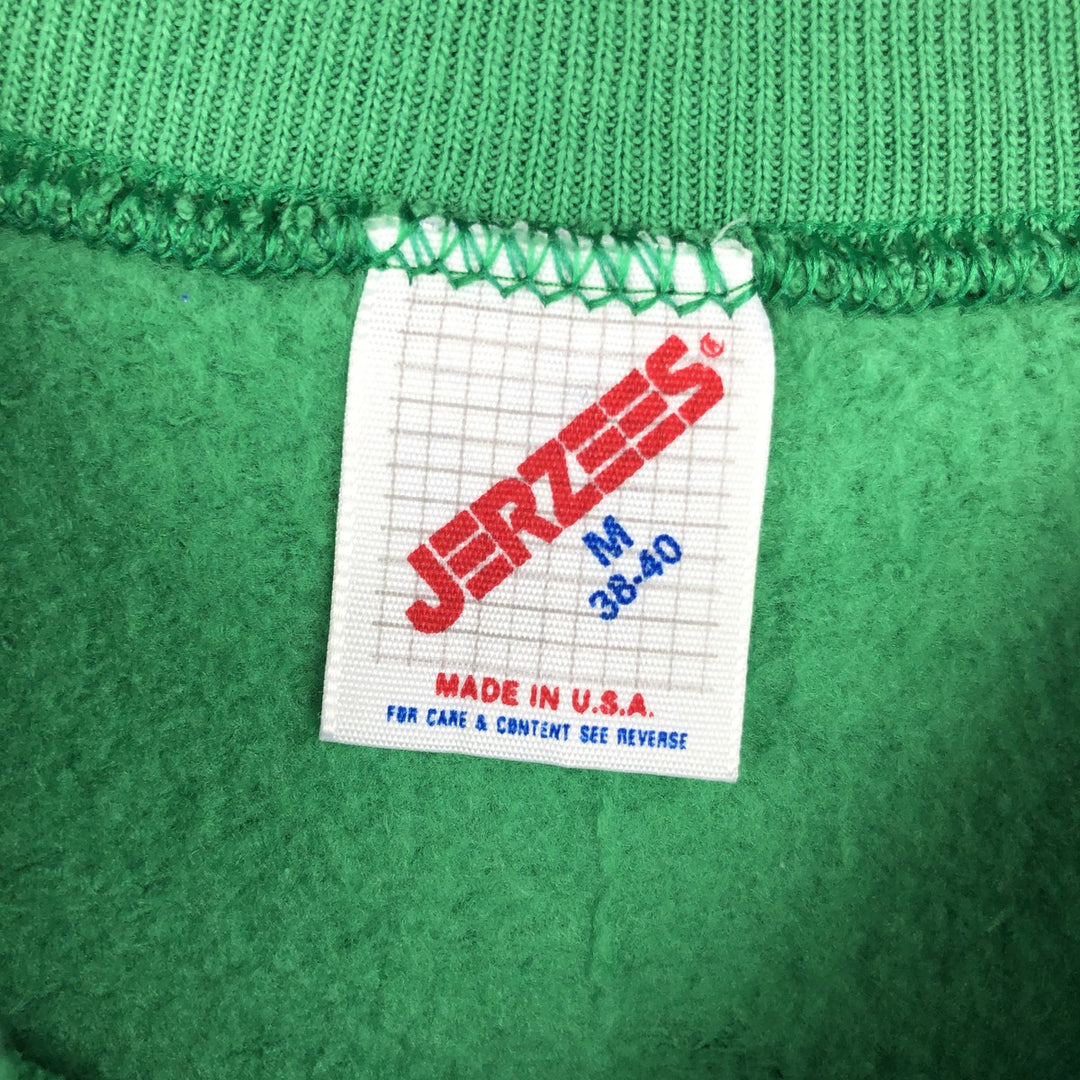 80s-90'S Jerzees Plain Blank Sweatshirt Trainer Made in USA Men's M Vintage cotton green type Vintage Second Hand