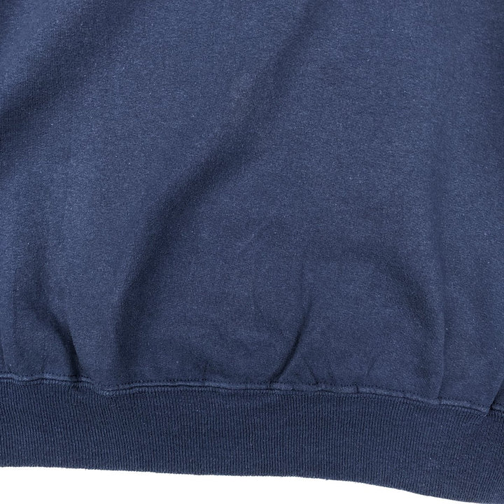 90'S Hanes HerWay Plain Blank Sweatshirt, Made in USA, Women's Size L (Equivalent), Vintage cotton navy blue type Vintage Second Hand