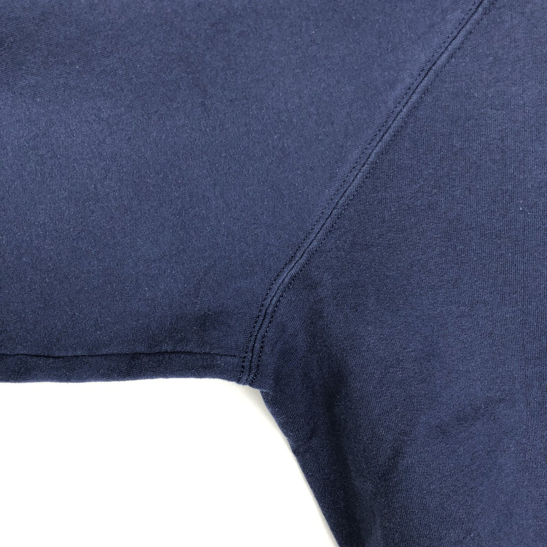 90'S Hanes HerWay Plain Blank Sweatshirt, Made in USA, Women's Size L (Equivalent), Vintage cotton navy blue type Vintage Second Hand