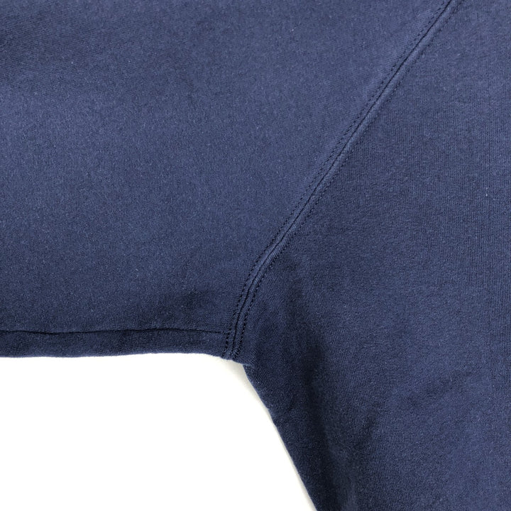 90'S Hanes HerWay Plain Blank Sweatshirt, Made in USA, Women's Size L (Equivalent), Vintage cotton navy blue type Vintage Second Hand