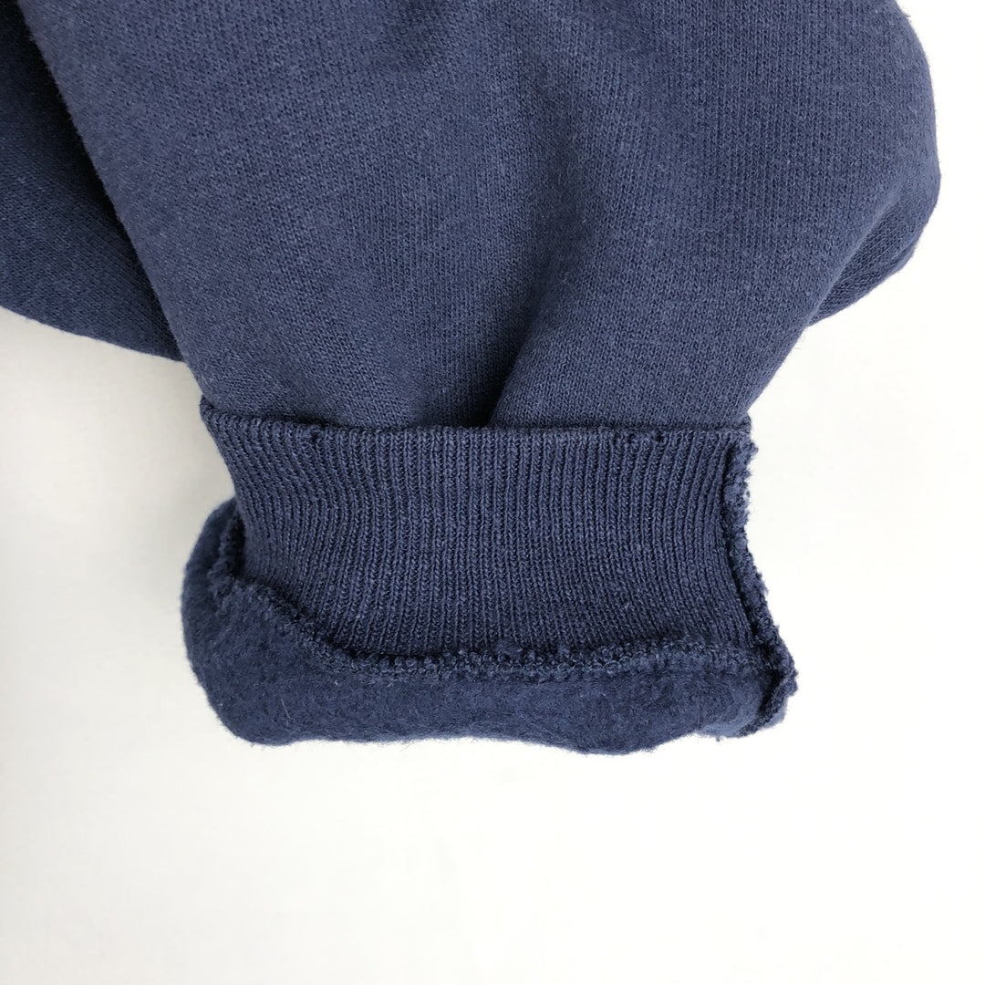 90'S Hanes HerWay Plain Blank Sweatshirt, Made in USA, Women's Size L (Equivalent), Vintage cotton navy blue type Vintage Second Hand