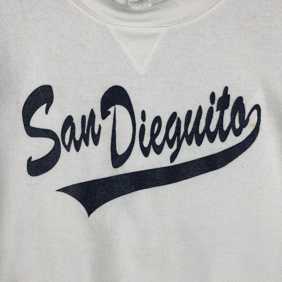 Vintage 90'S Discus Athletic print sweatshirt, made in the USA, size M, men's cotton white type Vintage Second Hand