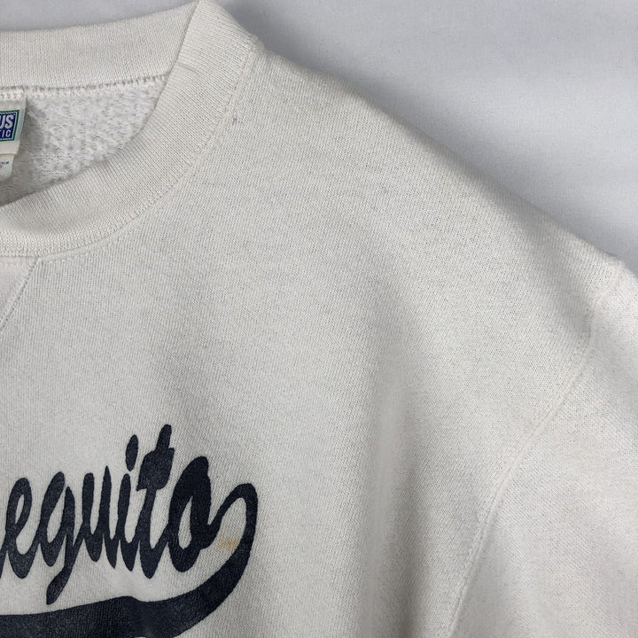 Vintage 90'S Discus Athletic print sweatshirt, made in the USA, size M, men's cotton white type Vintage Second Hand