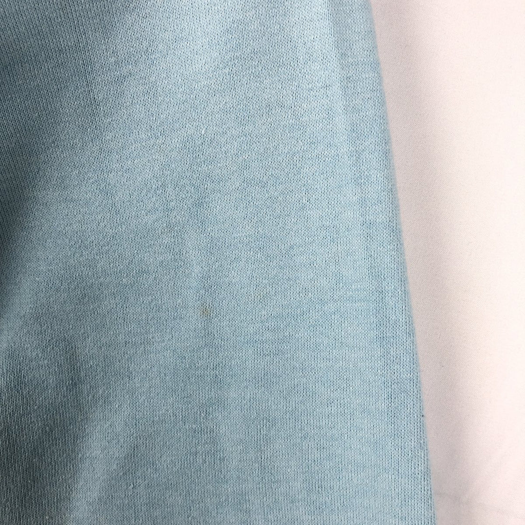 80'S printed sweatshirt, women's size S equivalent, vintage. unclear Blue type light blue Vintage Second Hand