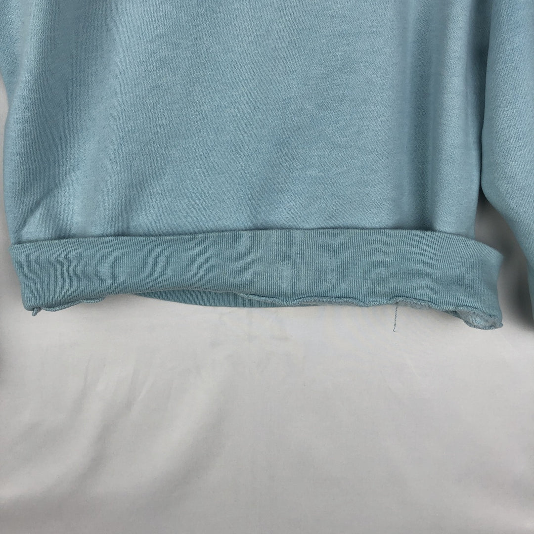 80'S printed sweatshirt, women's size S equivalent, vintage. unclear Blue type light blue Vintage Second Hand