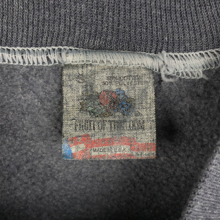 90'S Fruit of the Loom Print Sweatshirt, Made in USA, Women's Size S (Equivalent), Vintage cotton Charcoal Vintage Second Hand