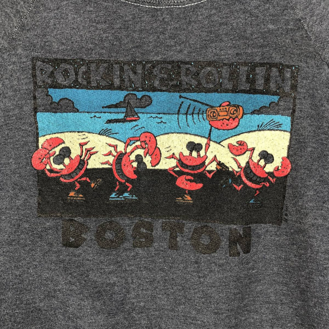 90'S Fruit of the Loom Print Sweatshirt, Made in USA, Women's Size S (Equivalent), Vintage cotton Charcoal Vintage Second Hand