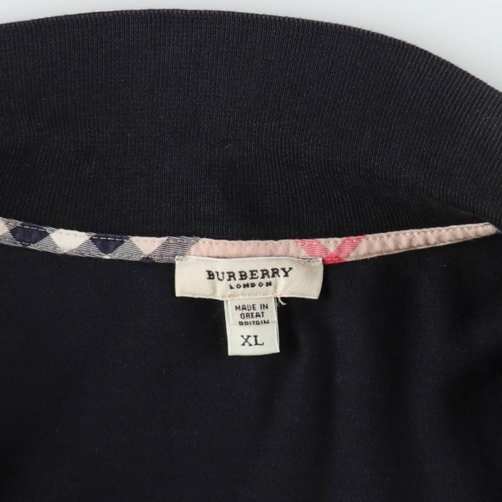 Burberry's London Skipper Neck Half-Length Polo Shirt Dress, Made in England, Women's Size XL (approx.) cotton black type Vintage Second Hand